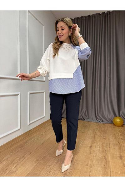 Size Özgü Ecru Design Modal Sweatshirt