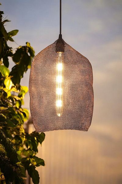 oceanpoint Handmade Black Metal Wire Chandelier Modern Stylish Ceiling Lighting Design Living Room Hall (40cm)