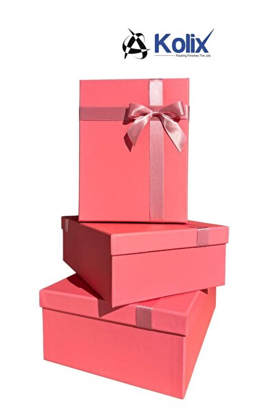 KOLİX Kolix 3-Piece Pink Bow Valentine's Day Gift Decorative Organizer Bundle...