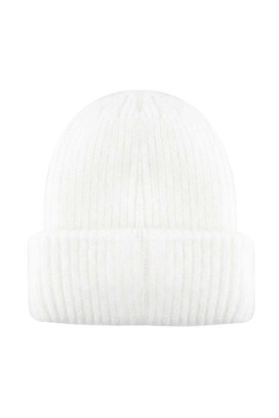 RİVUS Embroidery Detailed Corded Knitwear Beret - Ecru