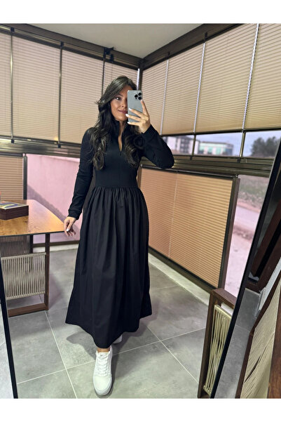 caddstore Tasarım Dik Yaka Maxsiboy Elbise