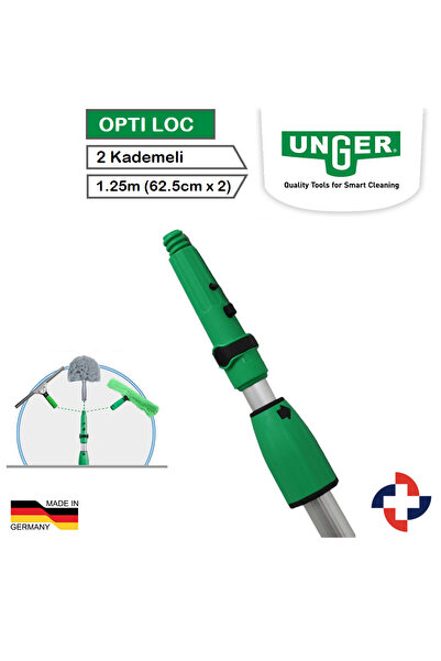 unger Optiloc – 1.25m Teleskop Sırık / Sopa – 2 Parçalı X 0.625m