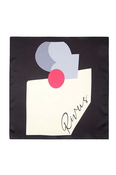 RİVUS Rivus Single Patterned Scarf - Black