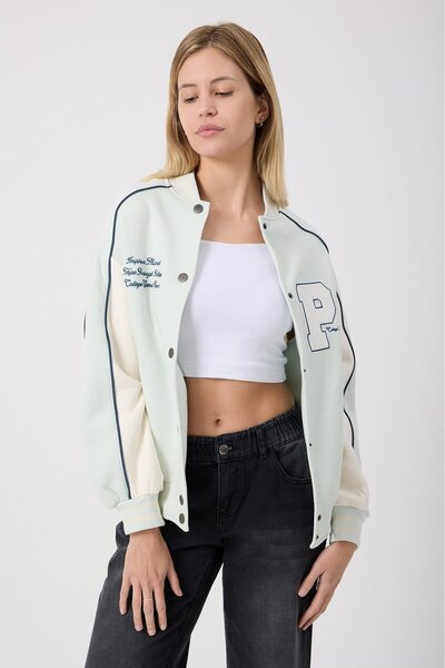 Polo State Kadın Regular Kolej Ceket Mint
