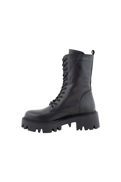 RİVUS Μαύρες Μπότες Δερμάτινες Μπότες - Lace-Up