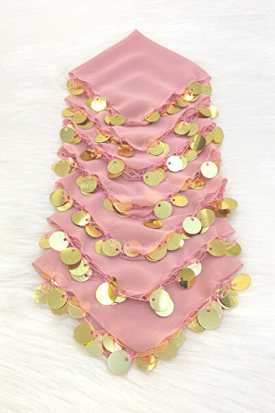 ZEYMERADE منديل شيفون ذهبي مسحوق 10 قطع، العروس والعريس وحفلات الزفاف والحناء...