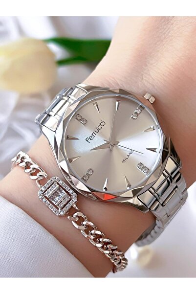Ferrucci Kadın Kol Saati Bileklik Özel Seri Çelik Kordon Kararma Renk Atma Yapmaz Bilekte.f.07.02