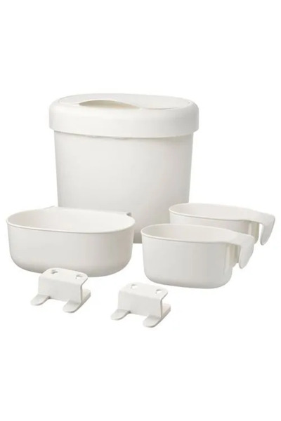 IKEA Önsklıg Alt Değiştirme Kapları, Beyaz, 4 Parça