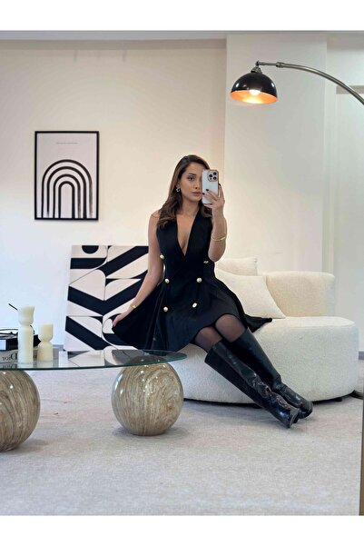 fkpanneple Pileli Kloş Elbise