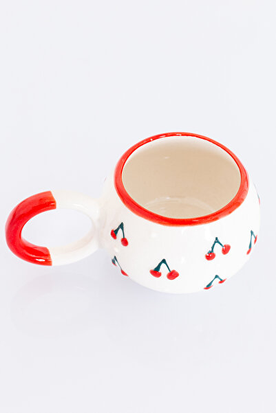 Bally Home Set of 2 Handmade Ceramic Cherry Patterned Mug