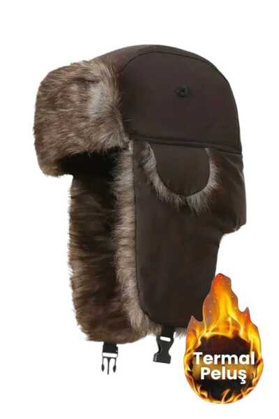 Uniquetrenders Καπέλο πιλότου Unisex Thermal βελούδινο γούνινο