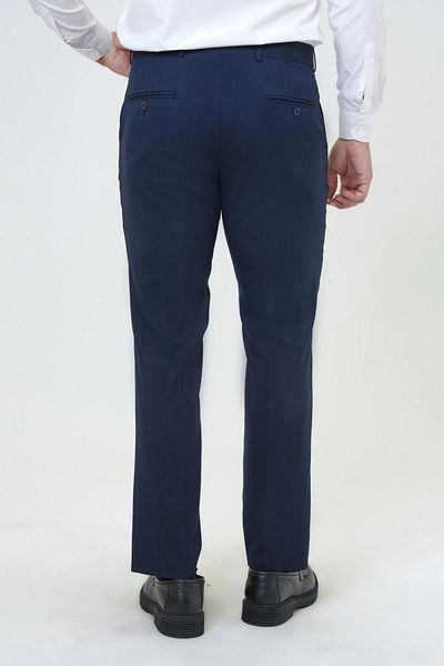 SÜVARİ Slim Fit Straight Polyester Men's Canvas Pants Pn 1014400378   Navy Blue
