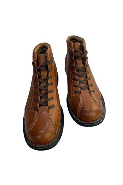 Scooter Erkek Kahverengi Hakiki Deri Bot M0580