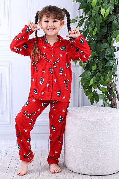 Genel Markalar Yilbaşi Konseptli? Eldi?venli? Süet Yumuşacik Sicak Tutan Kiz Çocuk Pi?jama