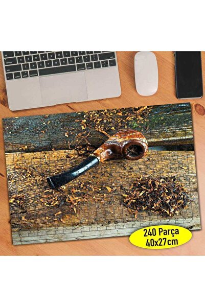 Asilmeydan Ahşap Zeminde Pipo ve Tütün 240 Parça Puzzle Yapboz-92062803