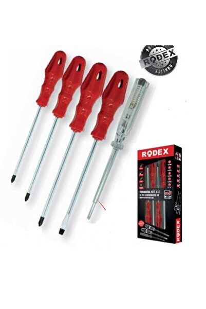Rodex 5 Parça Mıknatıslı Vidalama Tornavida Seti