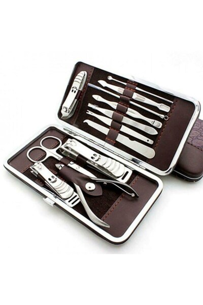 shop BUFFER® 12 Parça Çanta Tipi Manikür Pedikür Tırnak Bakım Seti