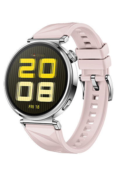 NovStrap Huawei Watch Gt6 41mm Gt4 41mm Gt5 41mm ile Uyumlu Kordon (18mm Pimli) Lansman Prizma Silikon Kayış