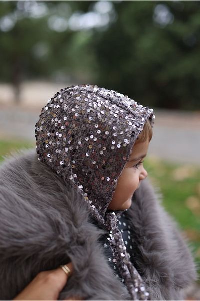 Balerinikizler Baby&Kids Children's Sequin Mesh Hair Accessory-Beanie