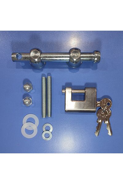 Bijutek Door Safety Bracket and 60mm Flat Padlock Set