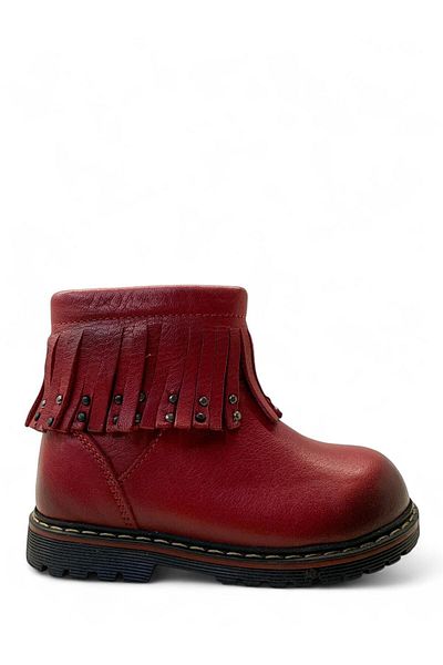 Tuğba Ortopedi 15680 Orthopedic 100% Genuine Leather Baby Girl Genuine Red Furry Inside Boots
