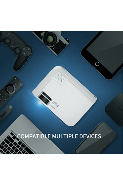 TechTic Mini Taşınabilir Projeksiyon Cinevizyon Full HD Wifi Ekran  Yansıtma ...