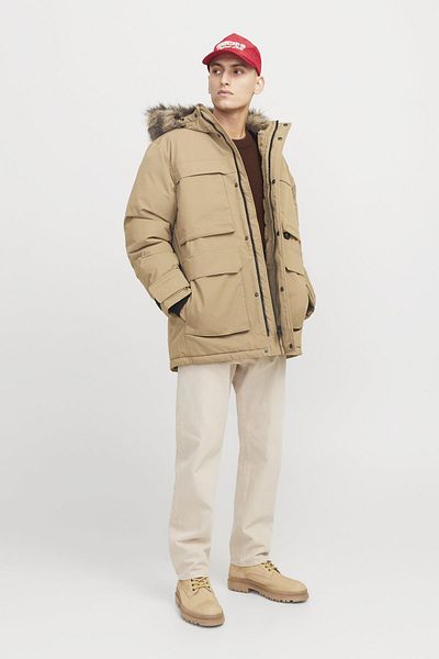 Jack & Jones JJSTAR Μπεζ μπουφάν Parka - Μοντέλο BEIGE12256892