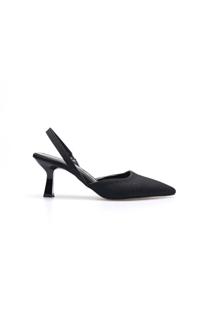 Alphus Pantofi de damă cu toc scurt Serrace Material cu spatele deschis,