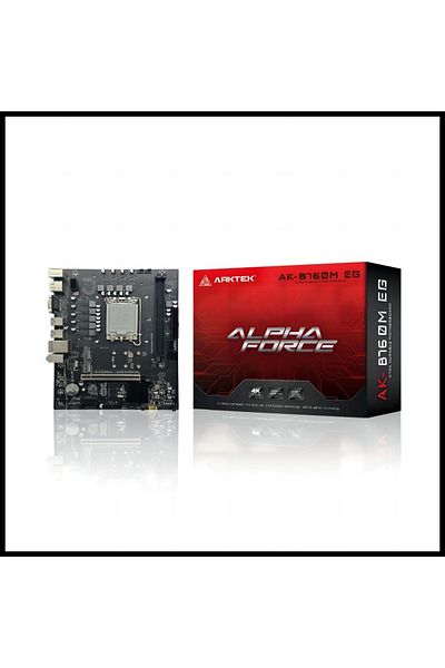 arktek Alpha Force, Ak-B760M Eg, 2Xddr5, 2X M.2, D-Sub, Hdmi, Dp, 12-13.14.Generation, Lga1700 Socket, Main