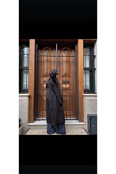 MODA MAÇKA PARK Palton din țesătură de vulpe cu aspect de blană pentru femei