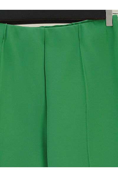 Modamorfo Spanish Leg Elastic Waist Lycra Trousers -Green