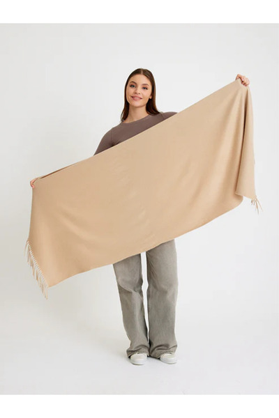 fiore fashion Sade şal sky Basic Sky Kaşmir Unisex Şal - Taş Rengi