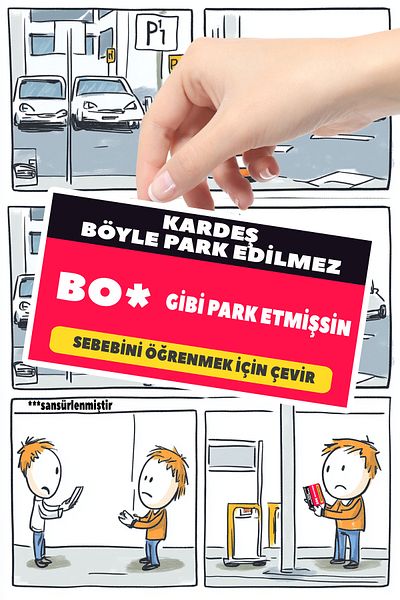 Ficksy Parkvizit - Fun and Effective Warning Card for Evil Parking People - 25 Pieces - 9.5*7 cm