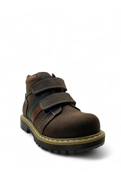 Tuğba Ortopedi 3088 Full Orthopedic Leather Boys' Preschool Brown Corset Boots