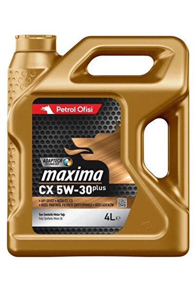 Petrol Ofisi Maxima Cx 5w-30 Motor Yağı 4 Litre Partiküllü Yağ Üretim Yılı 2025
