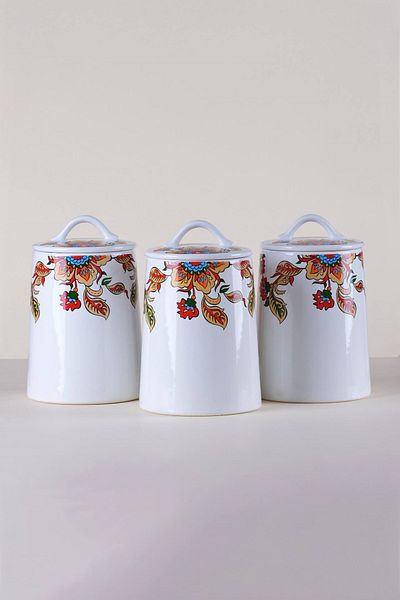 Glore Lorena Ceramic 3-Piece Jar - Spice Holder Set