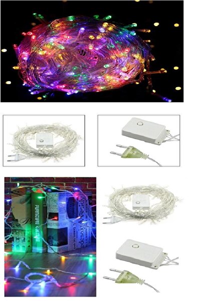 RELATOS Yılbaşı Ağacı Süsleme Işığı Rengarenk 100 Ledli 8 Fonksiyonlu Dekor L...