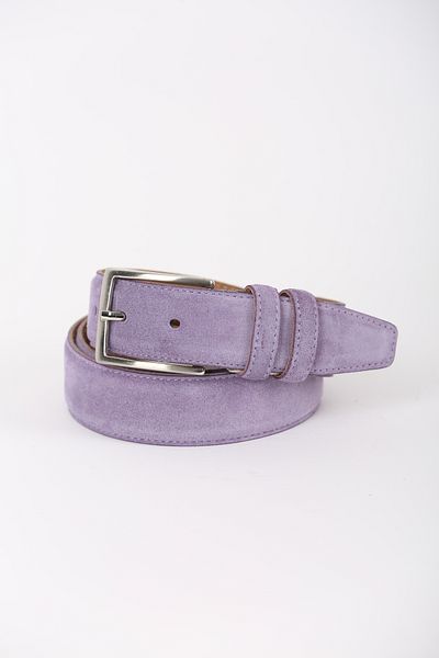 KASVA DERİ 3.5cm Lilac Suede Original Leather Belt