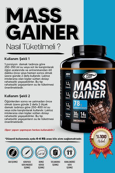 Conlast Mass Gainer 3000g Pre-Workout 300g