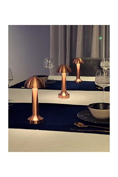 Cata LİZBON ROSE GOLD 3 RENK YANMA MODU DIMMERLI USB ŞARJLI DOKUNMATİK MASA LAMBASI