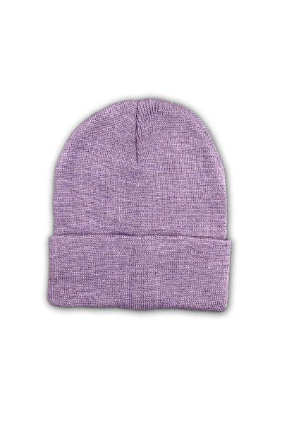 Angoravi Unisex Basic Plain Folded Beret Lilac
