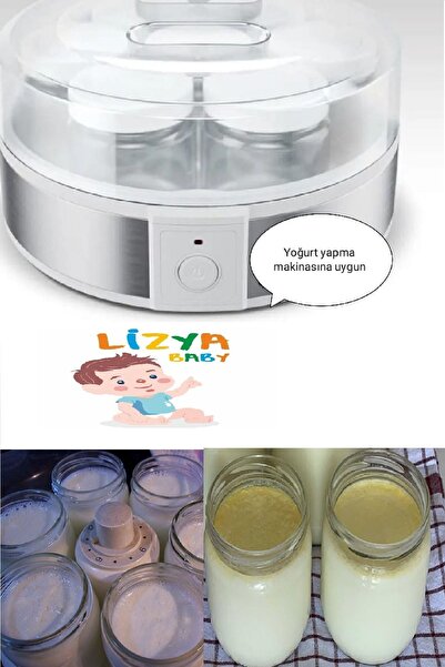 LİZYA BABY Cam Kavanoz Paşabahçe Altın Kapaklı 210 Cc 9 Adet Yoğurt Bebek Mama Ek Gıda Kavanozu 15 Adet Etiket