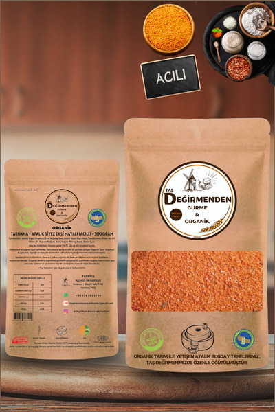 Değirmenden Organik Atalık Tarhana Acılı - Siyez Unlu, Siyez Ekşi Mayalı - 50...