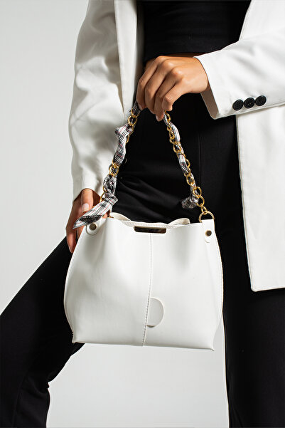 Modabag Eșarfă și accesorii cu lanț pentru femei Geantă de mână și geantă de umăr din piele moale cu 3 compartimente