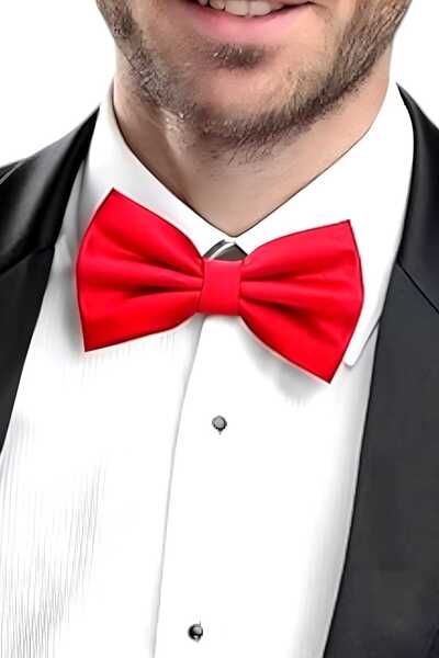 Uniquetrenders Men's Solid Color Satin Bow Tie
