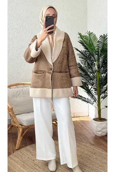 MODA VEDAT Plush Inside Short Coat