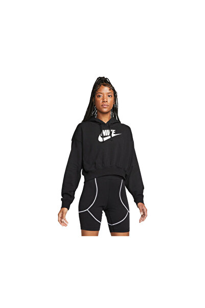 Nike Women’S Casual Sweatshirts Dq5850-010 Sportswear Club Fleece Black