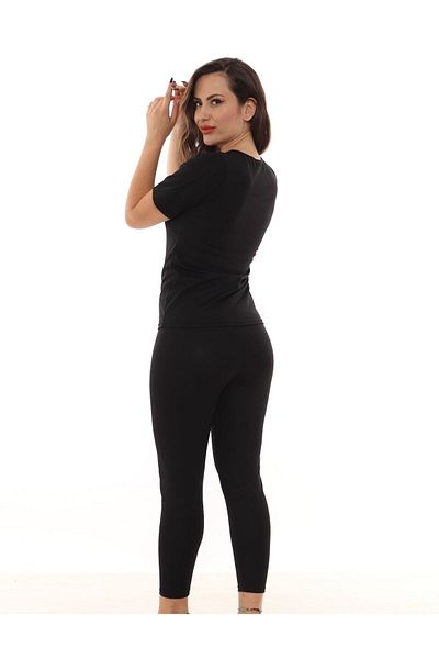 crıtıcman Unisex Θερμική Σάουνα Αδυνατιστικό Λίπος Μέσης Κοιλιά Κοντομάνικο Κοστούμι Κολάν με φερμουάρ
