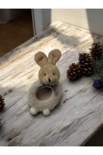 ELZEY Peluş tavşan simit lastik toka