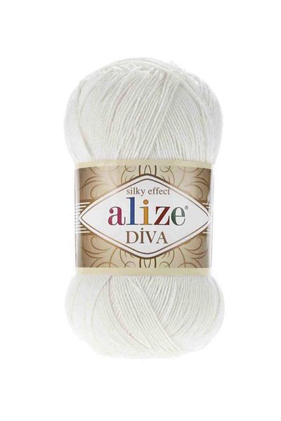 Alize خيوط الحياكة اليدوية Diva 450 (INC) Amigurumi قطعة واحدة اللون: مانوليا